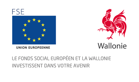 Logos FSE et Wallonie