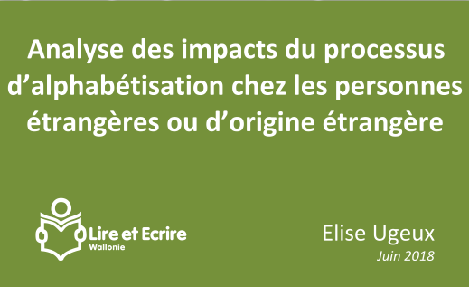 Analyse des impacts des actions d’alphabétisation auprès des personnes étrangères ou d’origine étrangère