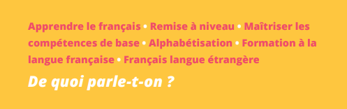 FLE, remise à niveau, alphabétisation… De quoi parle-t-on?