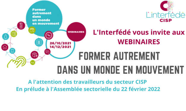 Invitations Webinaires “Former autrement dans un monde en mouvement”