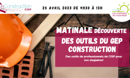 Matinale découverte des outils construction