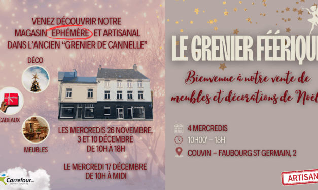 Le grenier féérique – les 26/11, 3/12 et 10/12 (Couvin)