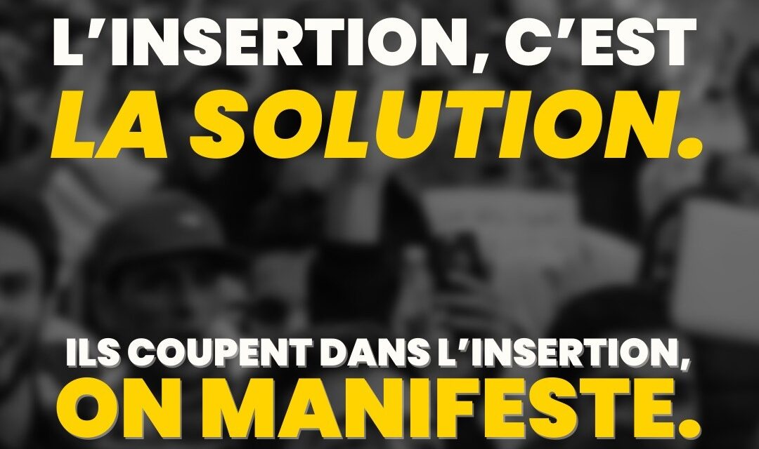 L’insertion, c’est la solution – Manifestation le 11/12 (Namur)
