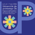 Université de printemps 2026 – Ateliers programme de formation (du 4 au 7 mai)