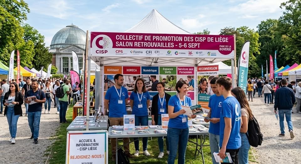 Les CISP au Salon Retrouvailles : Venez construire votre avenir avec nous ! (5 et 6 septembre à Liège)