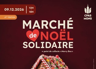 Marché de Noël Solidaire 2026 du CPAS de Mons (9 décembre)